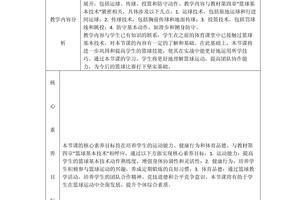 篮球的无球训练教案及反思